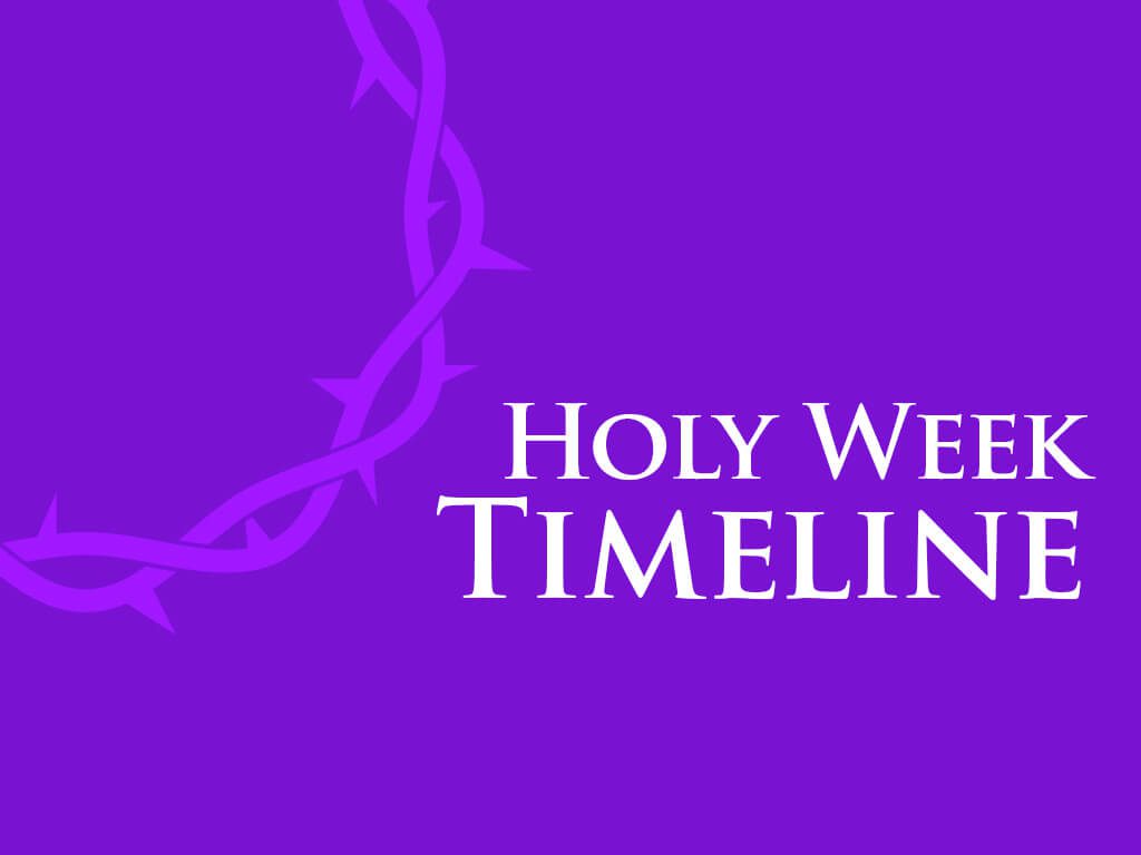 timeline of events during Holy Week