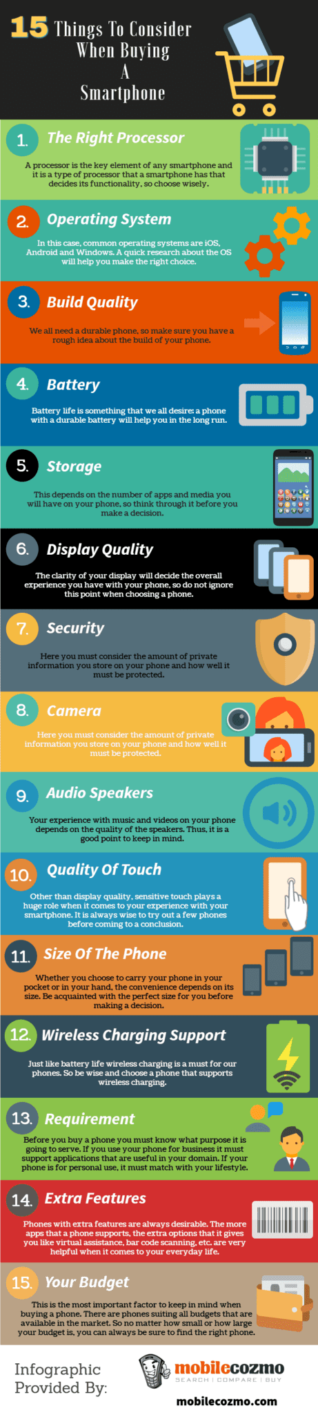15 things to consider when buying smartphone infographic mobilecozmo