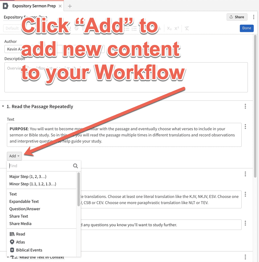 logos 8 workflow editor