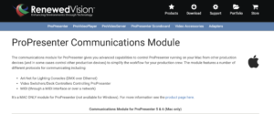 Communications module is Mac only