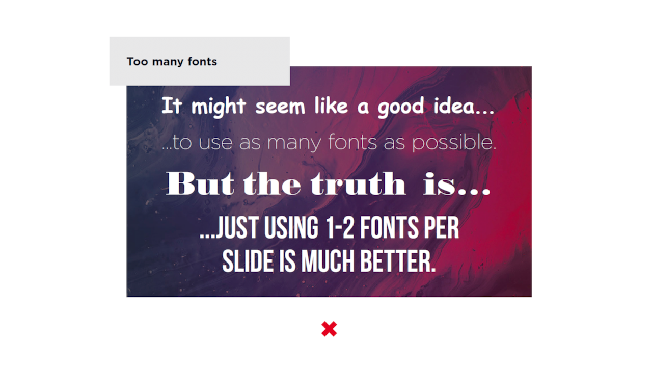 Using too many fonts