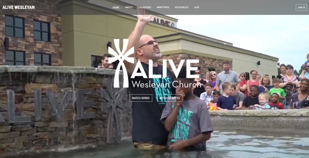 Epic church website design examples by Ministry Designs, created with their church website builder, Omega.