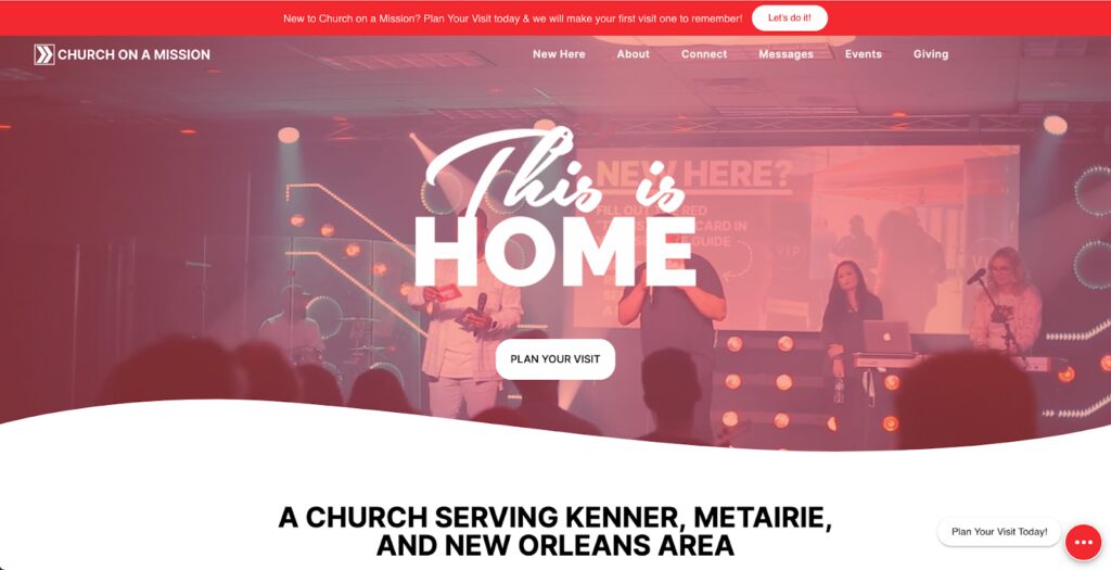 Epic church website design examples by Ministry Designs, created with their church website builder, Omega.