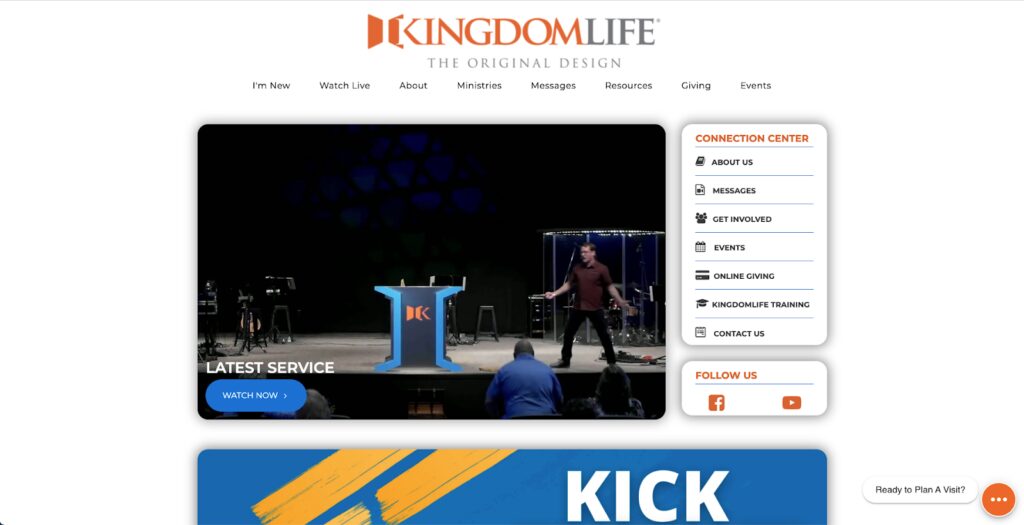 Epic church website design examples by Ministry Designs, created with their church website builder, Omega.