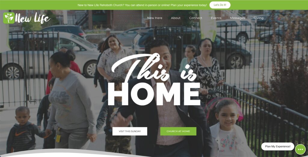 Epic church website design examples by Ministry Designs, created with their church website builder, Omega.