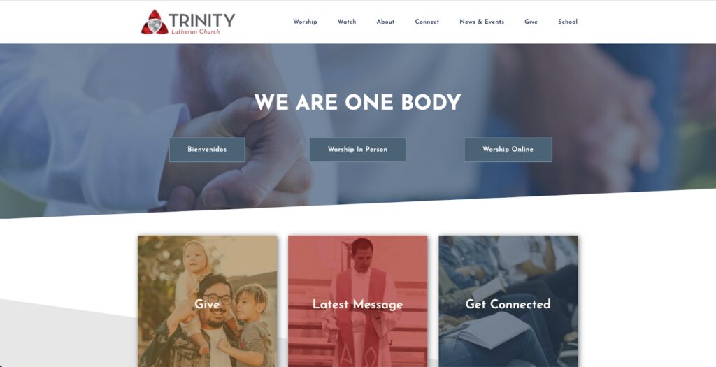 Epic church website design examples by Ministry Designs, created with their church website builder, Omega.