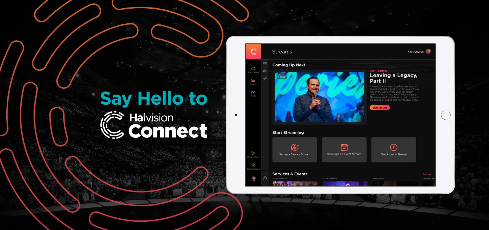 new church live stream platform option