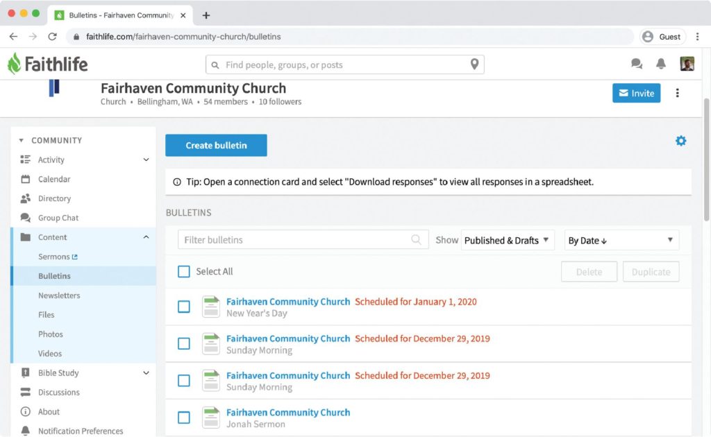 Use digital bulletins to increase connection and involvement in the life of your church while to meeting everyone’s needs.