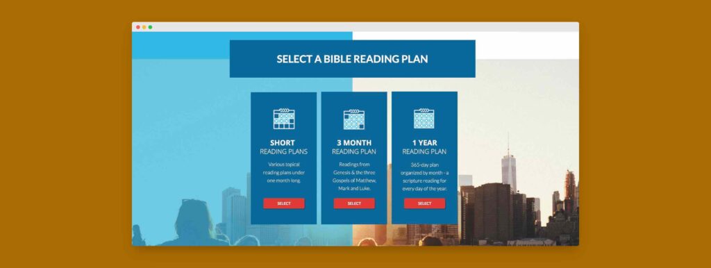 3 different bible reading plan lengths