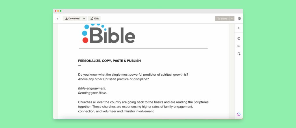 bible reading plan for church - pastor sample emails
