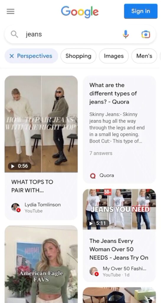 Google's Perspectives Update Signals a Massive Opportunity for Ministries to Boost Community Exposure through UGC 1 google perspectives search example