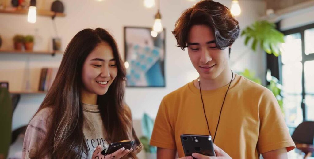 How To Craft Irresistible Open Loops That Drive Engagement On Social Media 2 2 young adults recording tiktok copy