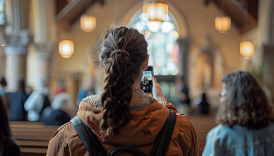ctt woman recording video on iphone