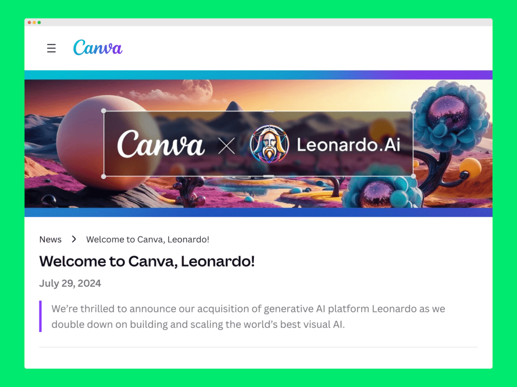 canva acquires leonardo churches