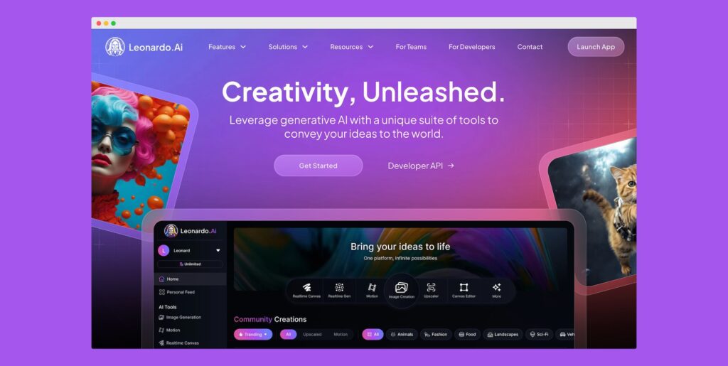 Leonardo AI is an AI image generator