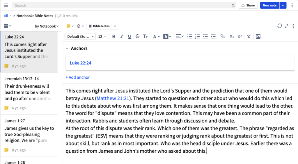 2 note on luke 22 24