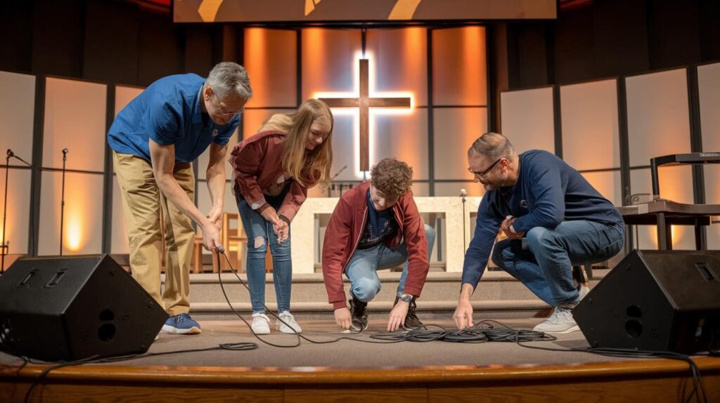 young adult church volunteers