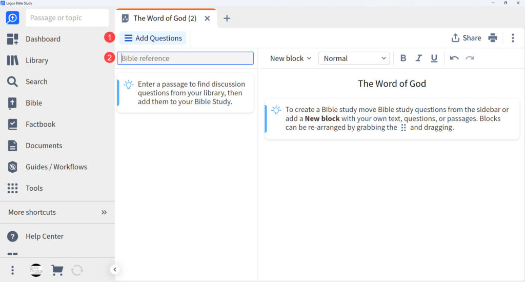 07 Bible Study Builder How to Find Discussion Questions add questions