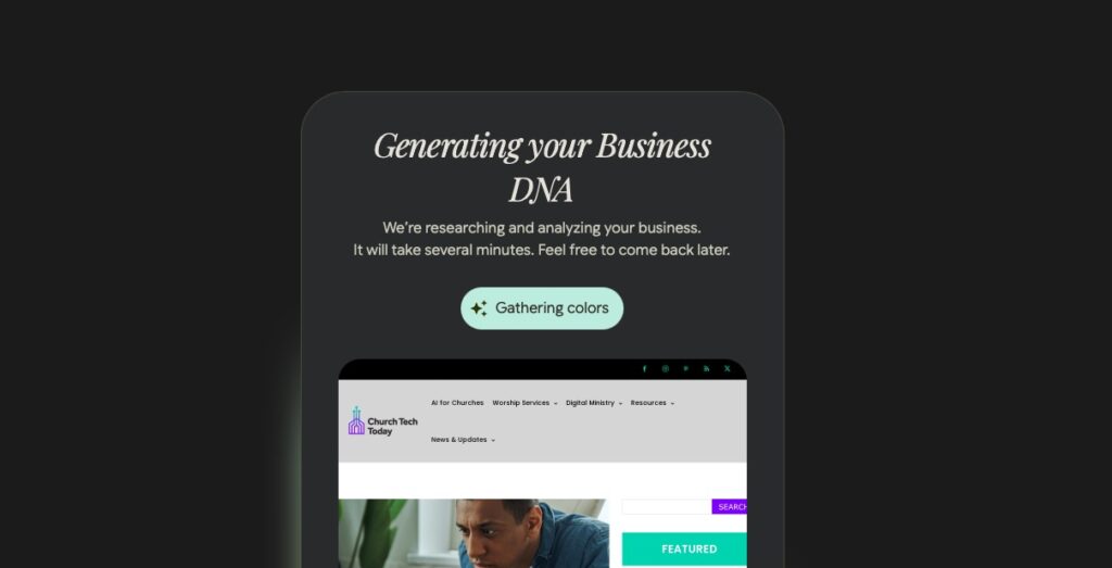 google pomelli business dna for church websites