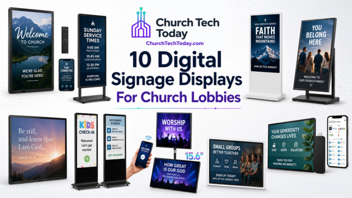 Church lobby digital signs